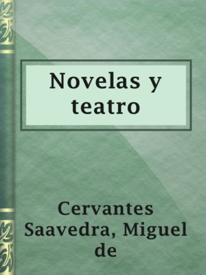 Novelas y teatro - ebook